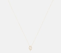 Persee Halskette Cancer aus 18kt Gelbgold mit Diamanten