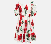 Dolce&Gabbana Bedrucktes Midikleid aus Baumwolle