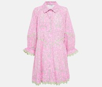 Juliet Dunn Besticktes Minikleid aus Baumwolle