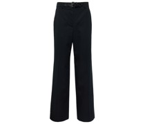 Prada Hose aus Woll-Twill mit weitem Bein