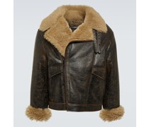 Acne Studios Lederjacke mit Shearling