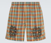 Karierte Shorts Madras aus Baumwolle