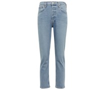 Agolde High-Rise Cropped Straight Jeans Riley