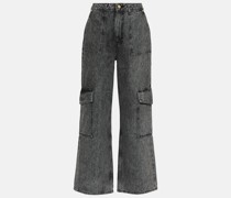High-Rise Cargo-Jeans