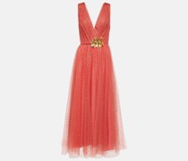 Monique Lhuillier Verzierte Robe aus Tuell