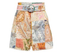 Bedruckte Shorts Anneke aus Leinen
