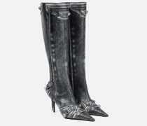 Stiefel Cagole 90 aus Leder