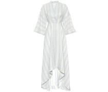 CO Gestreiftes Maxikleid mit Leinenanteil
