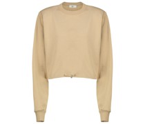 Cropped Sweatshirt aus Baumwolle