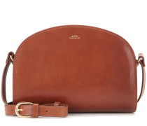 A.P.C. Schultertasche Demi-Lune aus Leder