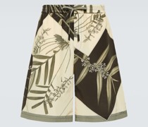 Paula's Ibiza Bedruckte Shorts aus Baumwolle und Seide