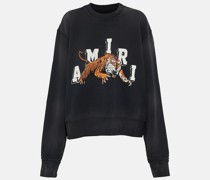 Sweatshirt Vintage Tiger aus Baumwolle