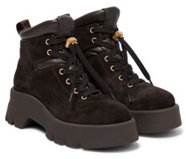 Gianvito Rossi Schnuerstiefel Vancouver aus Veloursleder