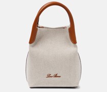 Loro Piana Tote Bale Micro aus Baumwolle und Leinen