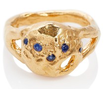 Alighieri Vergoldeter Ring The Sapphire’s Patch mit Saphiren