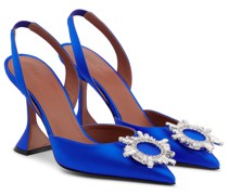 Amina Muaddi Slingback-Pumps Begum aus Satin