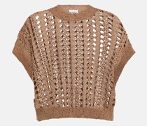 Brunello Cucinelli Top aus einem Baumwollgemisch