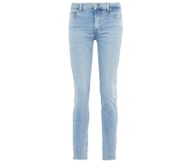 7 For All Mankind High-Rise Skinny Jeans Slim Illusion Luxe