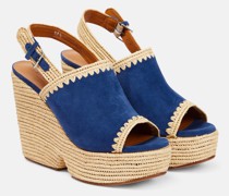 Wedge-Sandalen Damya aus Veloursleder