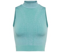 Wolford Cropped-Top Shiny Grid