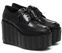 Prada Plateauschnuerschuhe aus Leder