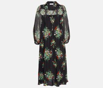 Rixo Midikleid Khaleesha aus einem Seidengemisch
