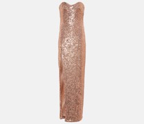 Monique Lhuillier Robe mit Pailletten