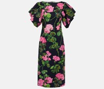 Oscar de la Renta Midikleid aus einem Baumwollgemisch