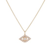 Halskette Evil Eye aus 14kt Gelbgold mit Diamanten