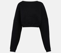 Cropped-Sweatshirt aus Baumwolle