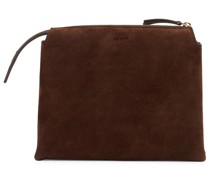 The Row Schultertasche Nu Mini Twin aus Veloursleder