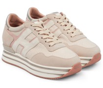 Hogan Sneakers Midi aus Leder und Veloursleder