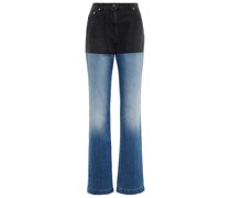Peter Do Zweifarbige High-Rise Straight Jeans