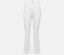 High-Rise Cropped Flared Jeans