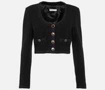 Cropped-Blazer aus Tweed