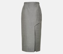 Alexander McQueen Midirock aus Wolle und Mohair