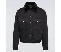 Jeansjacke mit Shearling