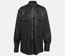 David Koma Hemdjacke aus Leder