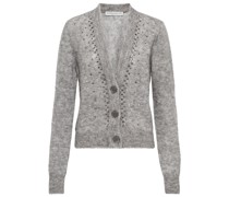 Alessandra Rich Verzierter Cardigan aus einem Wollgemisch