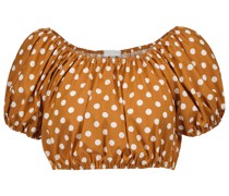 Caroline Constas Cropped-Top aus Popeline