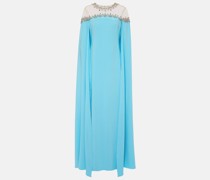 Oscar de la Renta Verzierte Robe aus einem Seidengemisch