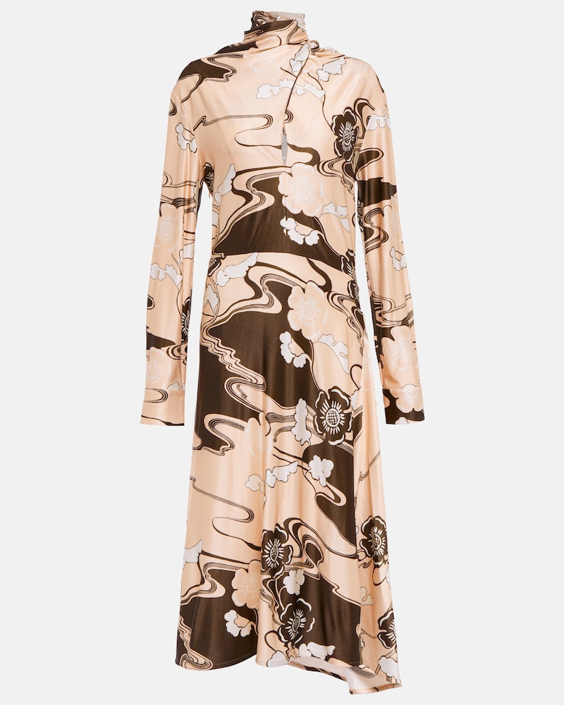 Jil Sander Damen Jil Sander Bedrucktes Midikleid