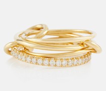 Ring Pisces Pave aus 18kt Gelbgold mit Diamanten