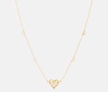 Halskette Margot Heart Mini aus 18kt Gelbgold mit Diamanten