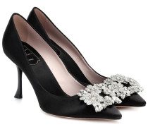 Roger Vivier Pumps Flower Strass aus Satin