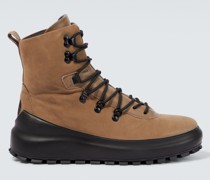 Stone Island Schnuerstiefel aus Veloursleder