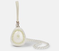 Simone Rocha Clutch Micro Egg mit Zierperlen