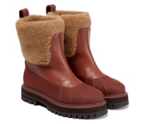 Ankle Boots Regent aus Leder mit Faux Fur