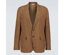 Dries Van Noten Karierter Blazer aus Leinen