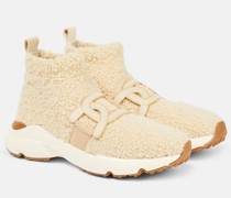 Tod's Sneakers aus Faux Shearling